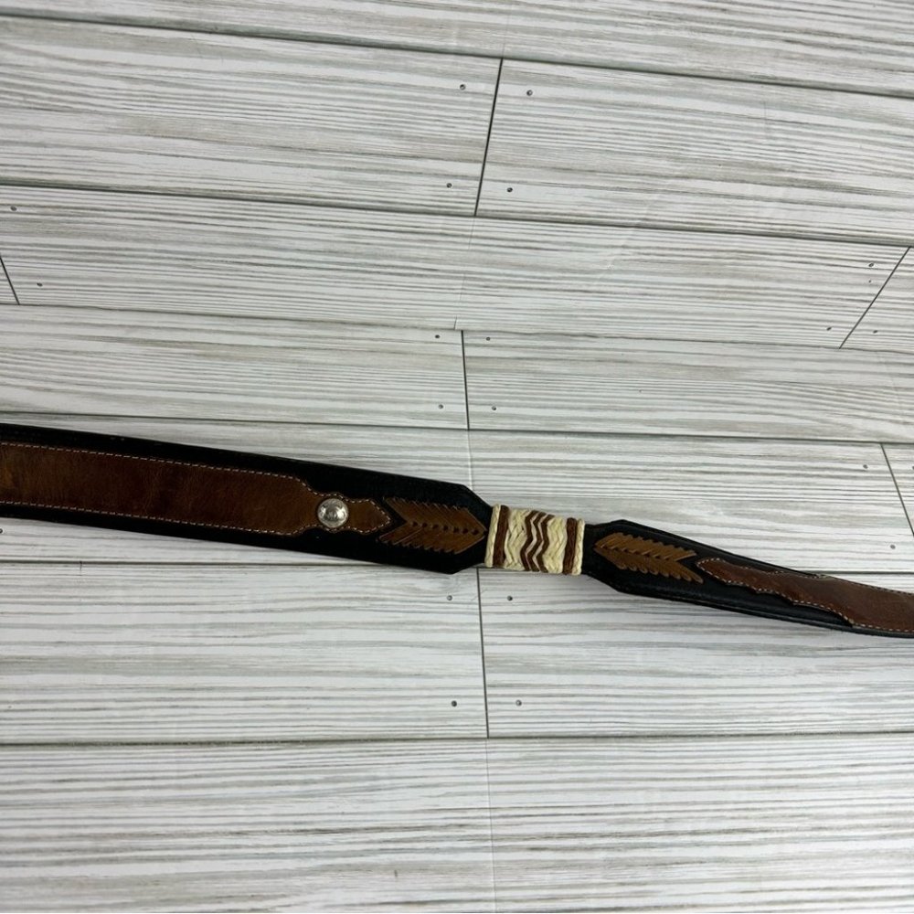 Justin Western Native American Belt Size 34 - Picture 4 of 5